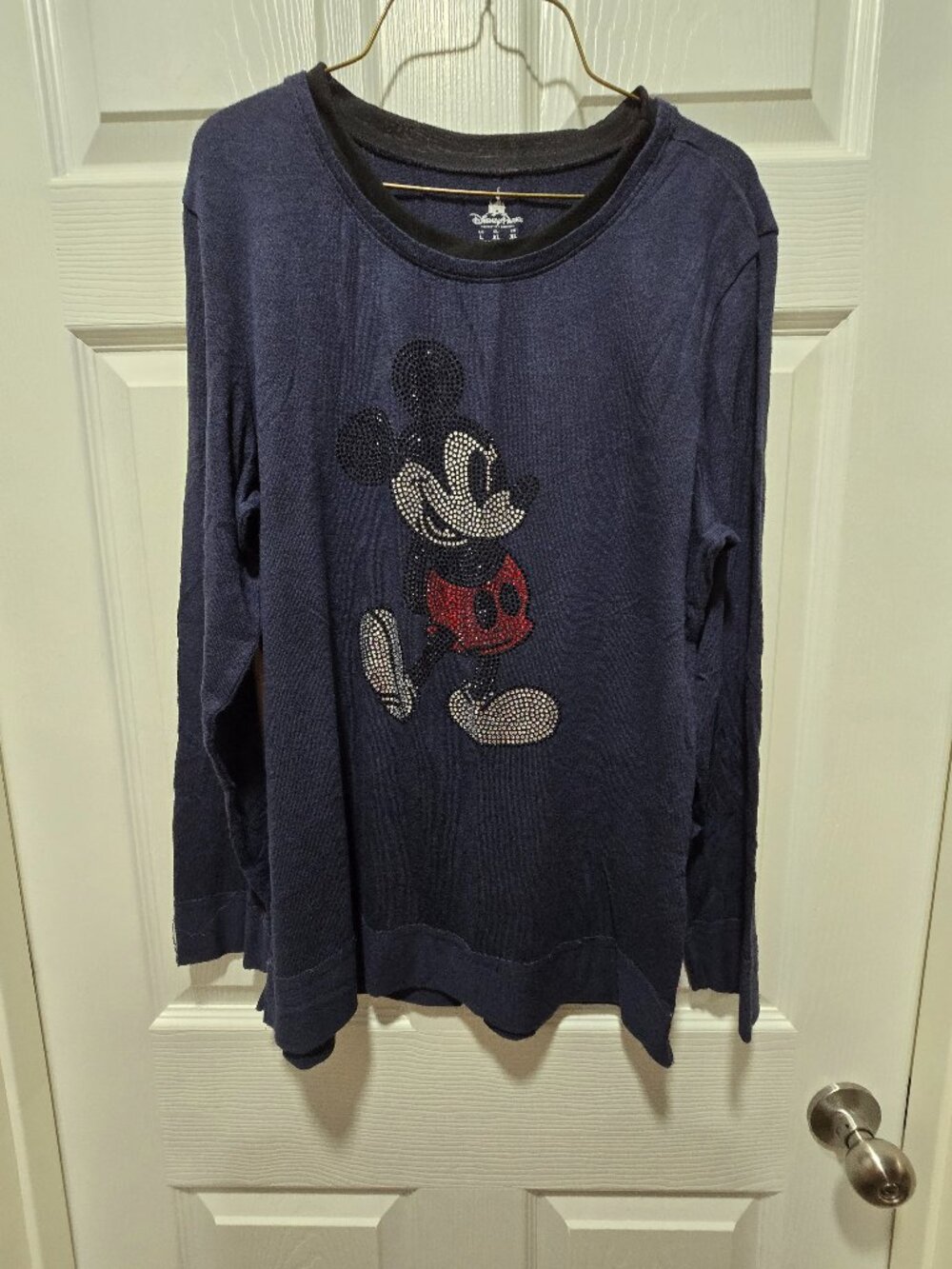 Disney Parks Lightweight Sweater Mickey Mouse Bling XL